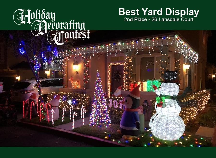 Holiday Decorating Contest Winners Announced Ladera Ranch